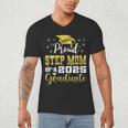 Super Proud Step Mom Of 2025 Graduate Graduation Family Men's V-Neck T-Shirt