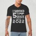 I Survived 5th Grade Class Of 2022 Graduation Student Men's V-Neck T-Shirt