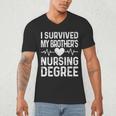 I Survived My Brother's Nursing Degree School Graduation Men's V-Neck T-Shirt
