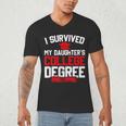 I Survived My Daughter's College Degree College Graduation Men's V-Neck T-Shirt