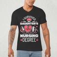 I Survived My Daughter's Nursing Degree School Graduation Men's V-Neck T-Shirt
