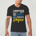 i Survived My Fiance's Masters Degree Graduation Gifts Men's V-Neck T-Shirt