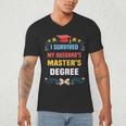 I Survived My Husband's Masters Degree Graduation Men's V-Neck T-Shirt