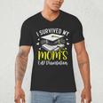 i Survived My Mom's EdD Dissertation Graduation Mom EdD Men's V-Neck T-Shirt