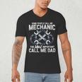 Tee Styley Mechanic Dad Novelty Small Men's V-Neck T-Shirt