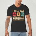 I Tell Dad Jokes Periodically Retro Papa Fathers Day Men Men's V-Neck T-Shirt