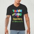 Thank You Teacher Appreciation Graduation Men Women Kids Men's V-Neck T-Shirt
