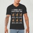 Things I Do In My Spare Time German Shepherd Dog Dad Mom Men's V-Neck T-Shirt