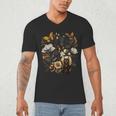 Tortie Cat Owner Flowers Tortie Cat Mom Tortie Cat Dad Men's V-Neck T-Shirt