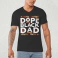 History Month Family Matching Melanin Dope Black Dad Men's V-Neck T-Shirt