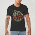Twin Dad Club Dad Of Twins Skeleton Father's Day Men's V-Neck T-Shirt