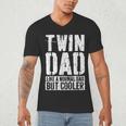 Twin Dad Shirt Men Dad Of Twins Fathers Day Men's V-Neck T-Shirt