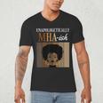 Unapologetically MHA-Ish Student Graduation Afro Men's V-Neck T-Shirt
