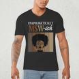 Unapologetically MSW-Ish Student Graduation Afro Men's V-Neck T-Shirt
