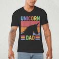 Unicorn Birthday Outfit Dad Unicorn Costume Bday Dad Unicorn Men's V-Neck T-Shirt