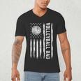 USA Flag Volleyball Dad Father's Day Men's V-Neck T-Shirt