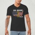 USS Brooke FFG-1 Frigate Veterans Day Son Father Grandpa Dad Men's V-Neck T-Shirt