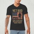 Vet Bod Like Dad Bod But With More Back Pain US Flag Veteran Men's V-Neck T-Shirt