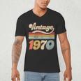 Vintage 1970 Birthday Retro Style 70's Born Nostalgia Outfit Men's V-Neck T-Shirt