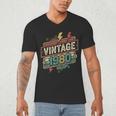 Vintage 1980 Retro Badge Decade Nostalgia Graphic Emblem Men's V-Neck T-Shirt
