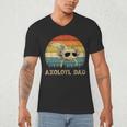 Vintage Axolotl Dad Axolotl Lovers Daddy Father's Day Men's V-Neck T-Shirt