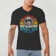 Vintage Best Doodle Dad Ever Father's Day Golden Doodle Men's V-Neck T-Shirt Vintage Best Doodle Dad Ever Father's Day Golden Doodle Men's V-Neck T-Shirt
