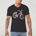 Vintage Bicycle With Playing Cards Nostalgia Men's V-Neck T-Shirt Vintage Bicycle With Playing Cards Nostalgia Men's V-Neck T-Shirt