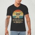 Vintage Chihuahua Dad Dog Lovers Father's Day Tee Men's V-Neck T-Shirt