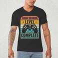 Vintage Class Of 2024 High School Graduation Student Men's V-Neck T-Shirt