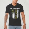 Vintage I'm A Proud Army Dad With American Flag Men's V-Neck T-Shirt
