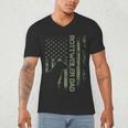 Vintage USA Camo Flag Proud Rottweiler Dad Rottie Silhouette Men's V-Neck T-Shirt