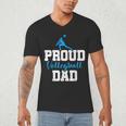 Volleyball Player Team Dad Father Proud Volleyball Dad Men's V-Neck T-Shirt