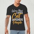 Wears Loves Cats Avoids People I Introvert Men's V-Neck T-Shirt