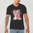 Westie Dog Valentines Day Dog Mom Westie Dad Candy Sucker For Men Women Girls Kids Men's V-Neck T-Shirt