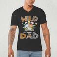 Wild Dad 1St Birthday Safari Jungle Animal Truck Men's V-Neck T-Shirt