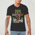 Wild Dad Of The Birthday Girl Zoo Safari Jungle Animal Men's V-Neck T-Shirt