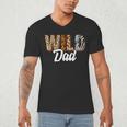 Wild Dad Zoo Born Two Be Wild B-Day Safari Jungle Animal Men's V-Neck T-Shirt