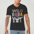 Wild Dada Zoo Theme Birthday Safari Jungle Matching Party Men's V-Neck T-Shirt