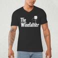Winefather Wine Dad Dad Red Wine Wine Men's V-Neck T-Shirt