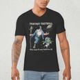 Wizard Dragon Fantasy Football Player Literal Dad Joke Men's V-Neck T-Shirt