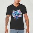 Women's Frutiger Aero Y2K Fish Men's V-Neck T-Shirt
