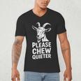 Women's Please Chew Quieter Introvert Quietness Silence Lover Men's V-Neck T-Shirt