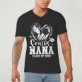 Women's Senior Nana Class Of 2026 Soccer Graduation Heart Men's V-Neck T-Shirt