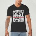 World's Best Father Farter Dad Daddy Papa Joke Men's V-Neck T-Shirt World's Best Father Farter Dad Daddy Papa Joke Men's V-Neck T-Shirt