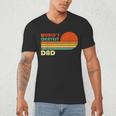 World's Okayest Dad Father Retro Vintage Men's V-Neck T-Shirt