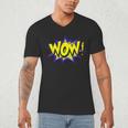 WowShirt WOW Dad Mom Men Women Boys Girls Tee Men's V-Neck T-Shirt