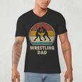 Wrestling Dad Vintage Wrestling Retro Wrestling Lover Men's V-Neck T-Shirt