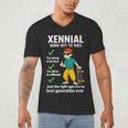 Xennial Born 1977 To 1983 Nostalgia Men's V-Neck T-Shirt