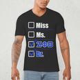 Zeta Phi Beta Doctor Graduation Zeta Phi Beta HBCU Doctor Men's V-Neck T-Shirt