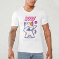 2021 Kindergarden Graduation Celebration Dapping Cat For Men Women Kids Men's V-Neck T-Shirt